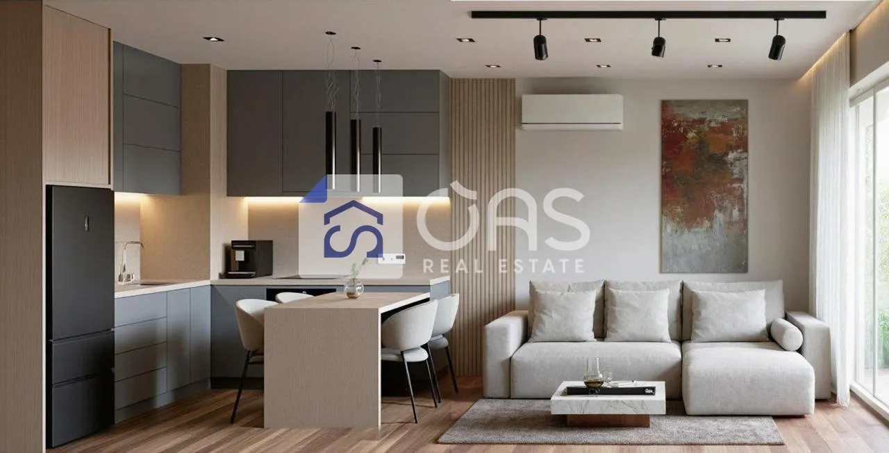 Apartament 1+1 me qera në Ali Dem, Tiranë, 58 m². Foto 1 nga 8