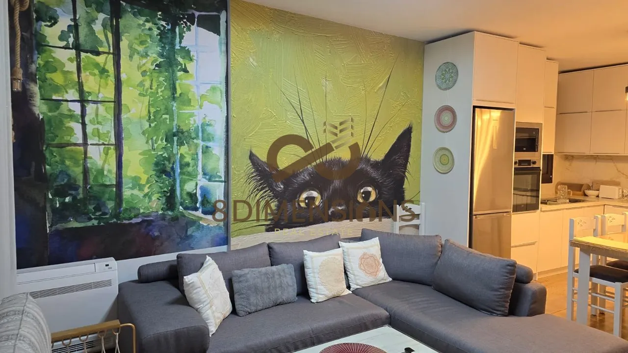 Apartament 1+1 me qera në Toptani, Tiranë, 77 m². Foto 1 nga 9