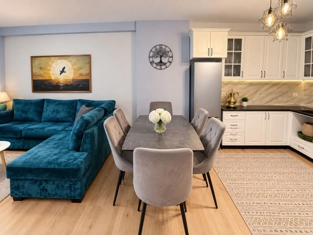 Apartament 2+1 me qera në Golden Park, Tiranë, 95 m². Foto 1 nga 8