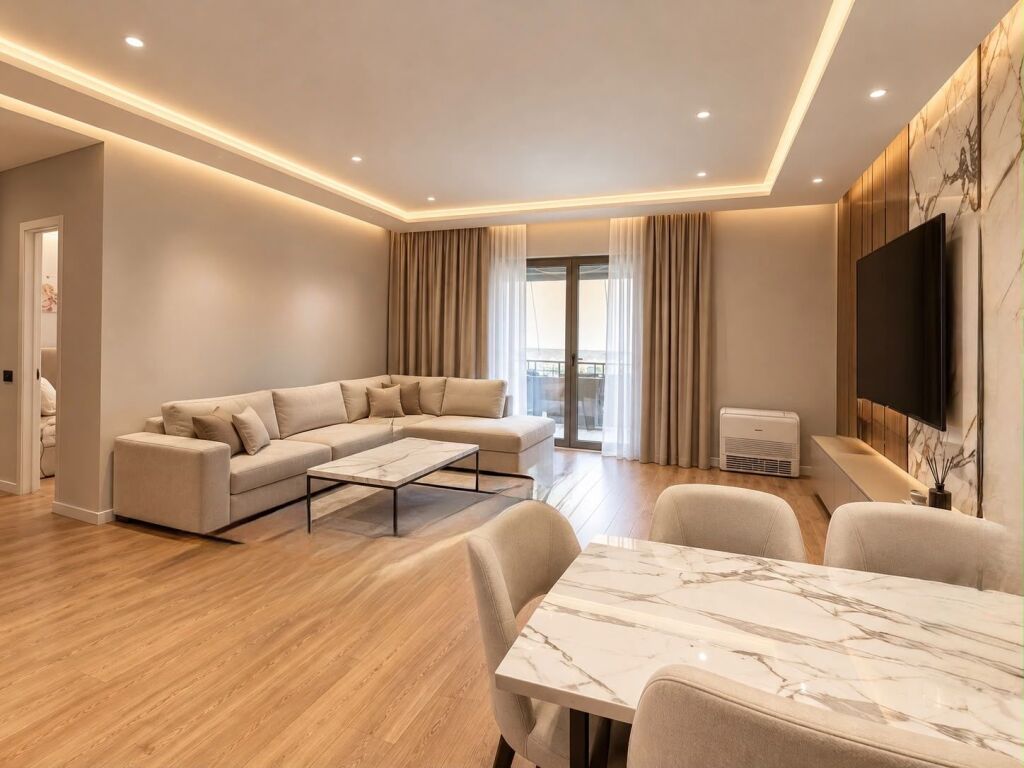 Apartment 2+1 for rent in Kompleksi Delijorgji, Tirana, 130 m². Photo 2 of 3