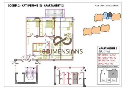Appartamento 2+1 in affitto a Selitë, Tirana, 100 m². Foto 8 di 10